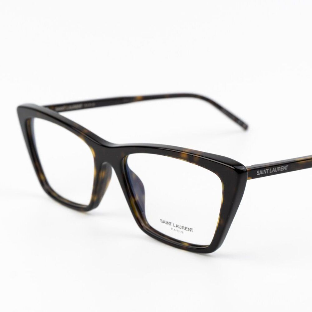 NEW Saint Laurent SL737 MICA THIN OPT 002 Dark Havana Cat Eye Unisex Eyeglasses - Picture 6 of 11